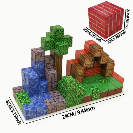 Bloques Magnéticos Minecraft™ 100 piezas